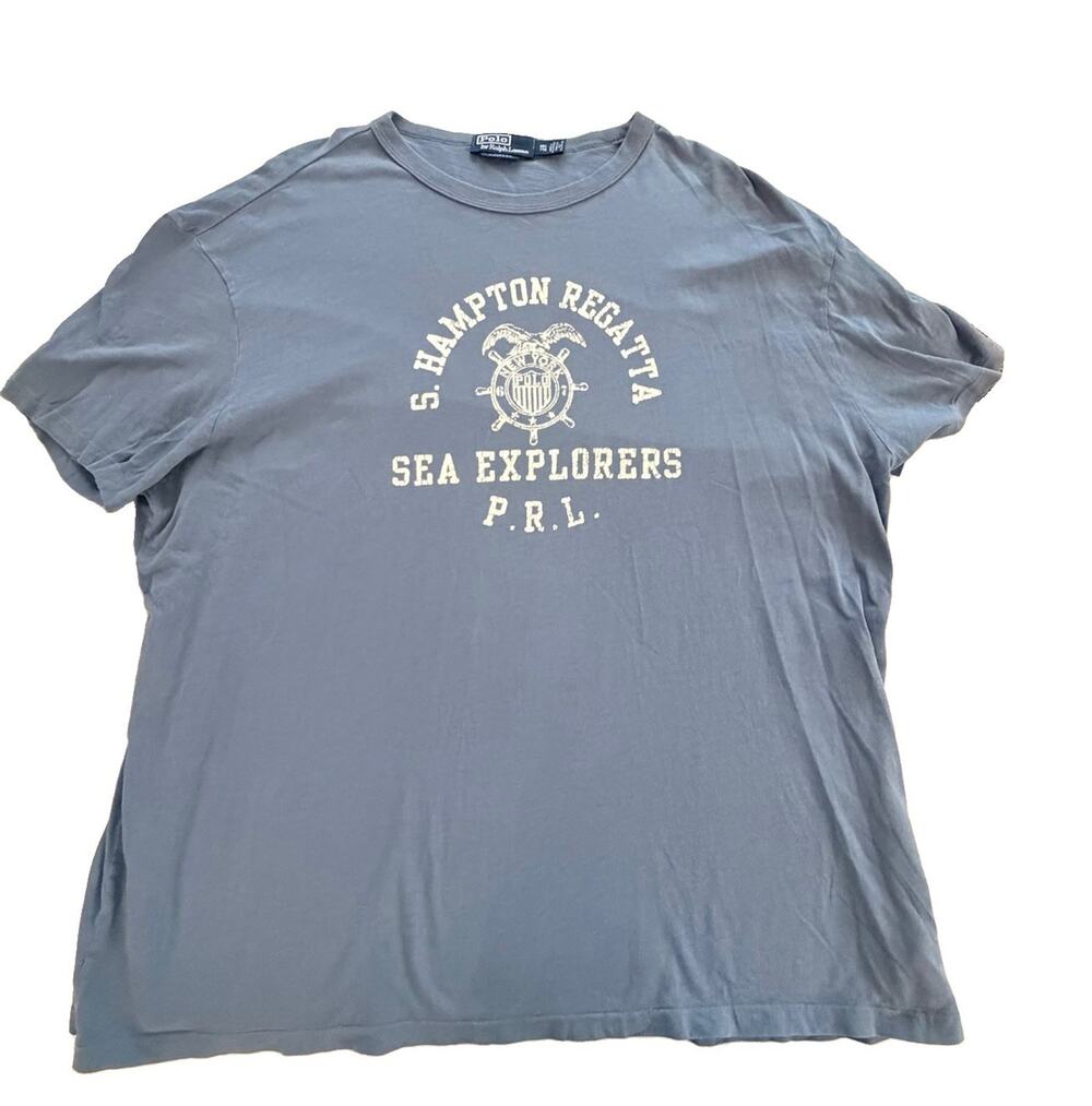 Polo Ralph Lauren Hampton Regatta Sea Explorers Blue T Shirt Mens XXL Classic